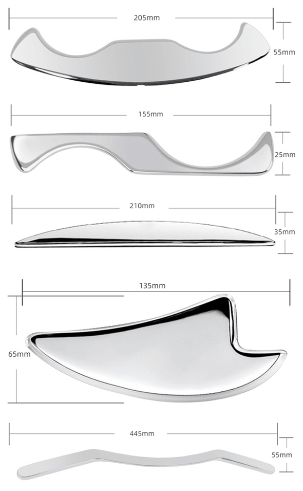 Stainless Steel Scraping Massage Tool Set for IASTM Gua Sha - BodyPROFitness